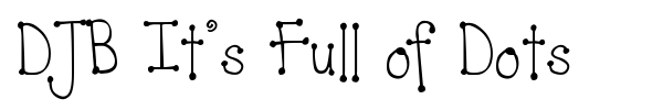 DJB It's Full of Dots font preview